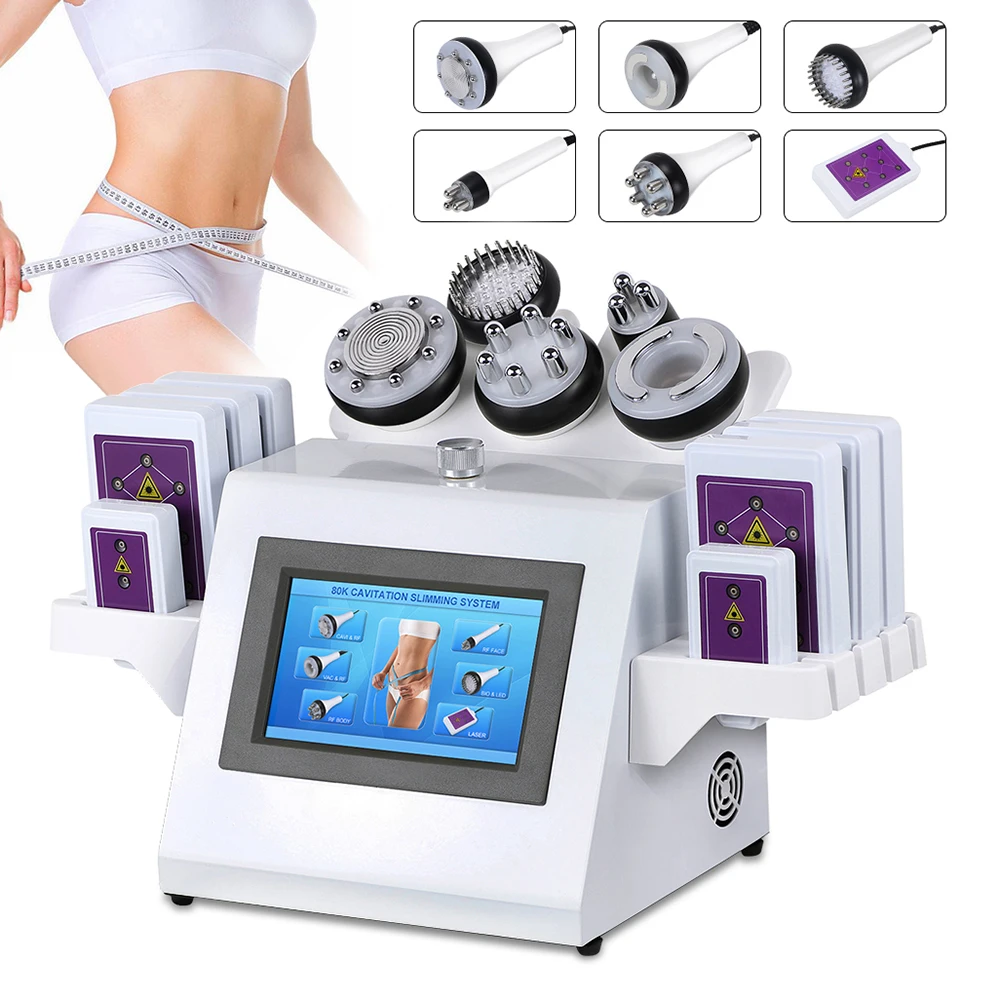 80k Vacuum RF Laser Lipo Cavitation Machine BIO Photontherapy Radio Frequency Facial Skin