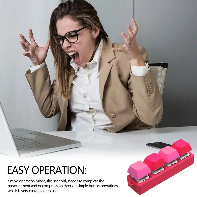 

4 Key Switch Tester Toy Stress Reliever Sensory Toys Measuring Tool 4 Key Mechanical Keyboard Switch Shaft Sampler