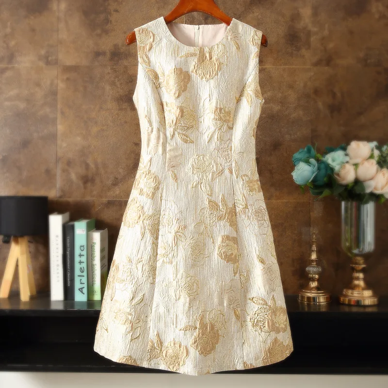 

Women Dress summer jacquard weave dress woman 230302