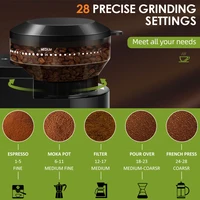Electric Coffee Grinder Automatic Burr Mill Coffee Bean Grinding with 28 Grind Settings for Espresso French Press 2-12 Cups 2