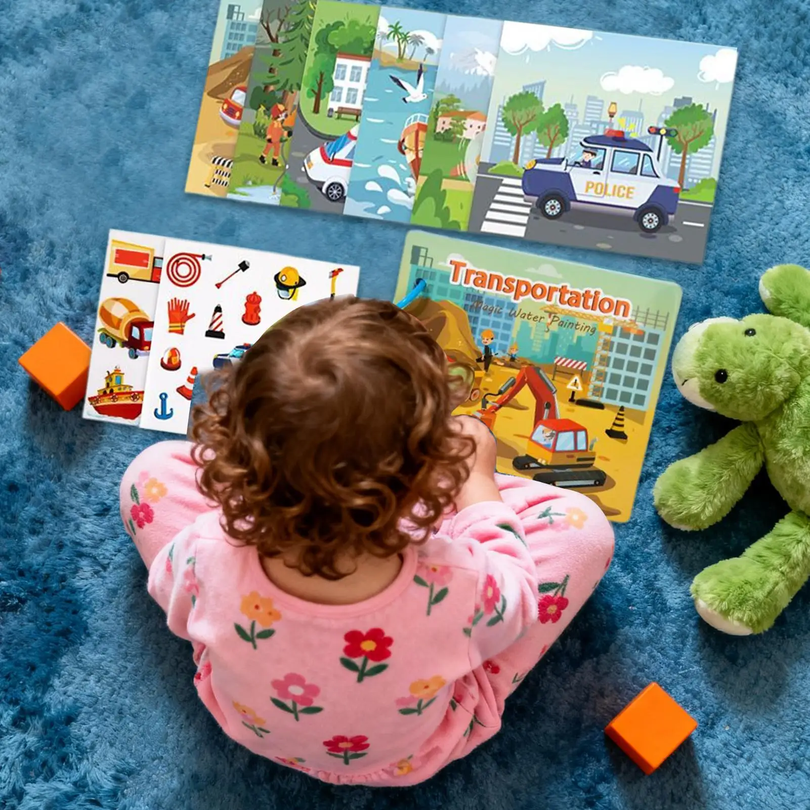 수채화 책 재사용 가능한 활동 장난감 가족 어린이를위한 수채화 물감 책 부모 소년 소녀 가정 학교 교실