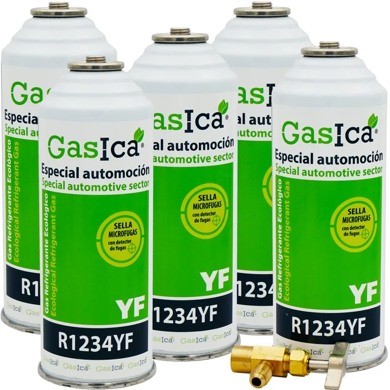 Pack 5 Bottiglie Gas Refrigerante Gas Yf - R1234Yf + Chiave Di Servizio