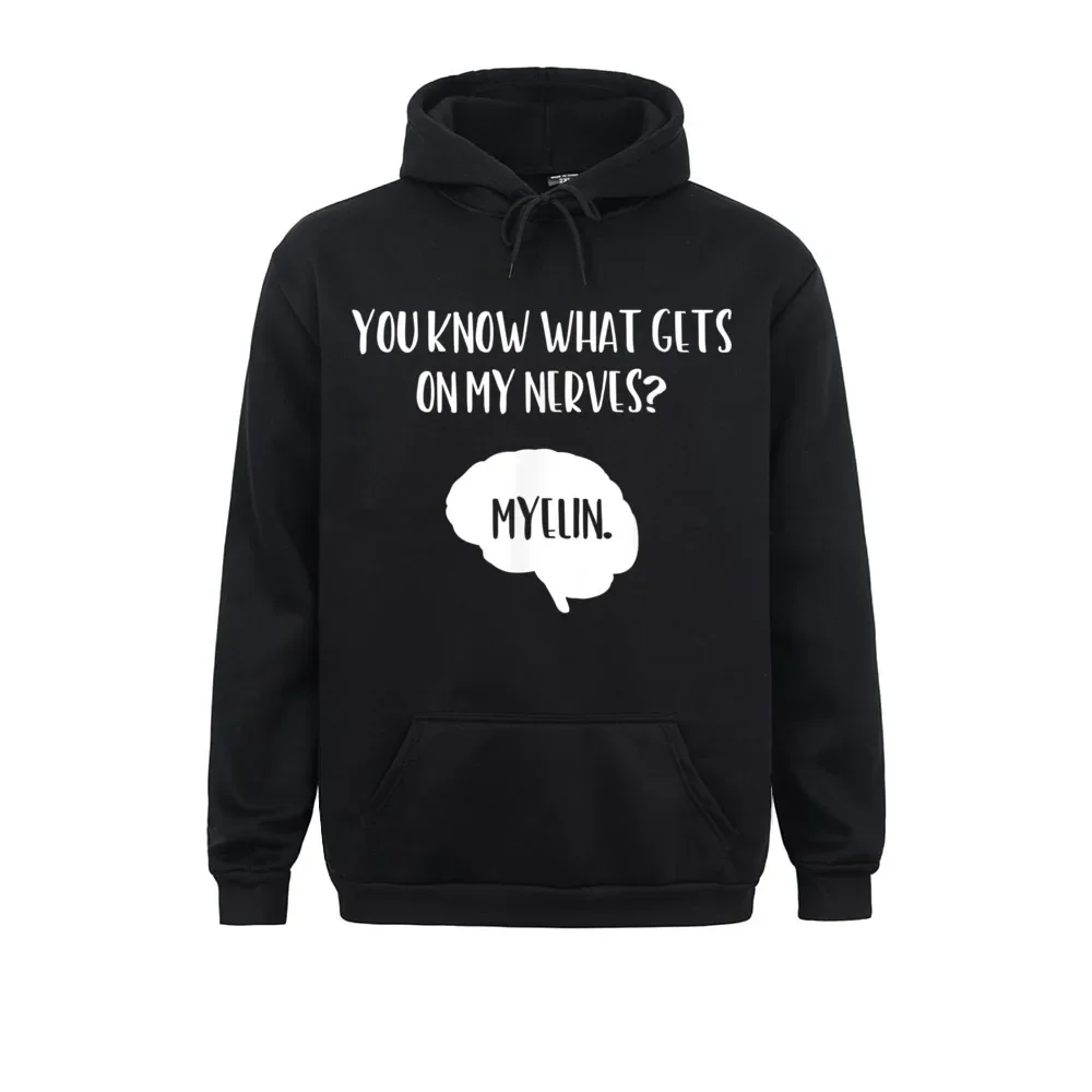 

Prevailing Youth Men Hoodies Funny Science Neuroscience Teacher Brain Pun Top Sweatshirts Long Sleeve Hoods Fashionable