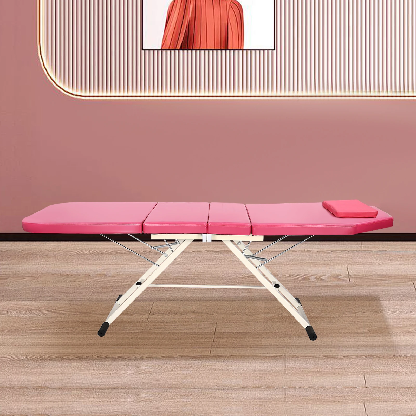 Pink/White/Black Waterproof and Oil-Resistant Fold The Beauty Bed Portable Foldable Massage Table Anti-Slip Pads Pink/White/Black Waterproof and Oil-Resistant Fold The Beauty Bed Portable Foldable Massage Table Anti-Slip Pads