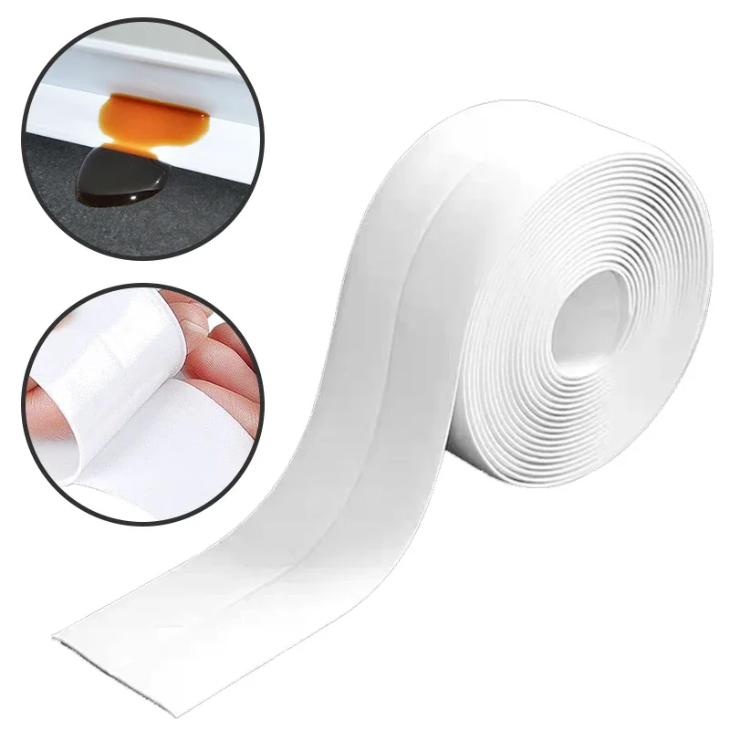 

Sealing Strip Tape Bathroom Bath Toilet Caulk Tape Self Adhesive Waterproof Mildew Proof Tapes For Kitchen Sink Wall Corner