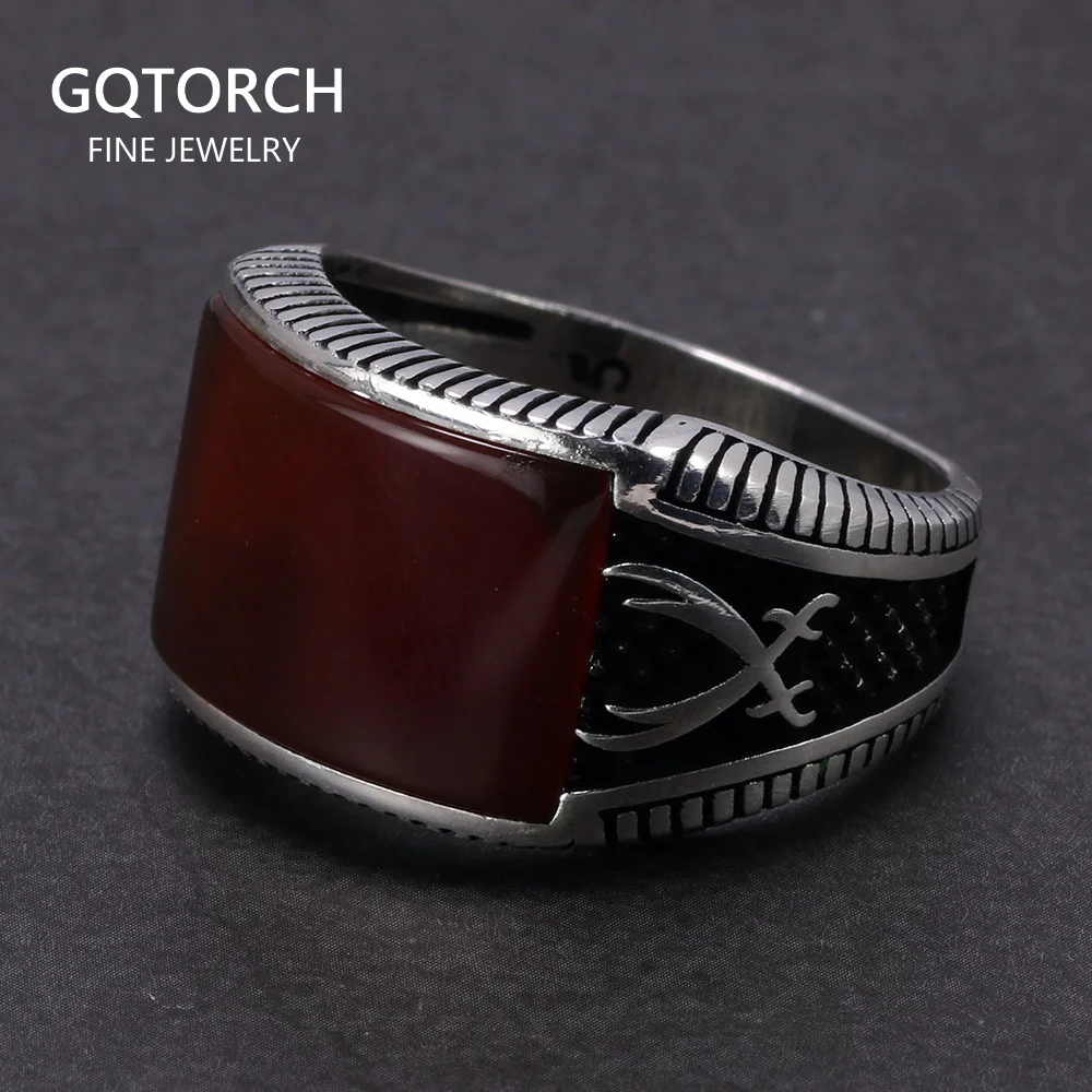 Anillo De Sello De ónix Negro Para Hombre: Joyería Bohemia De Plata De Ley 925 Hecha A Mano. - España
