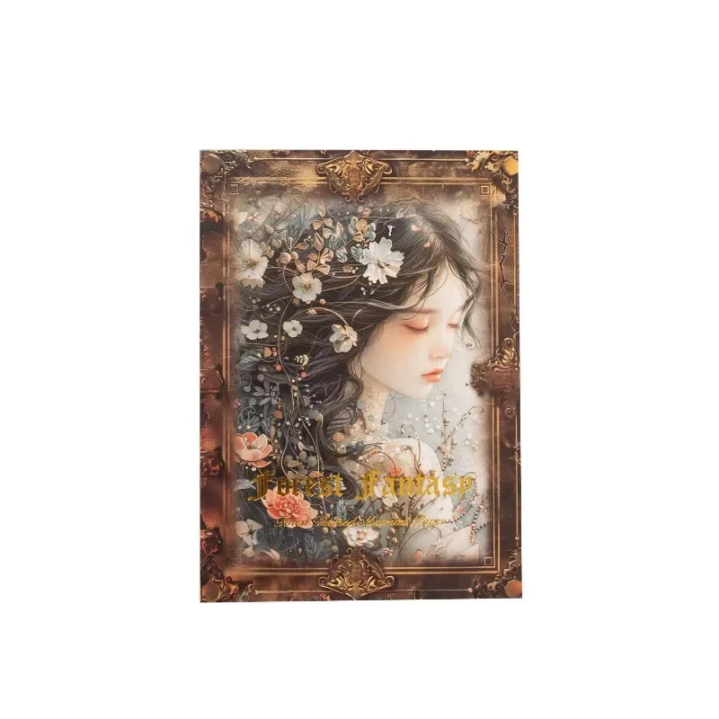 종이 숲 판타지 핸드북 용품, 장식 베이스 쓰기 패드, 노트북 DIY 스크랩북 컷, 170x115mm, 30 개 재료