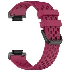 Premium Soft Silicone Watch Strap - Durable Replacement Wrist Band (Wine Red)