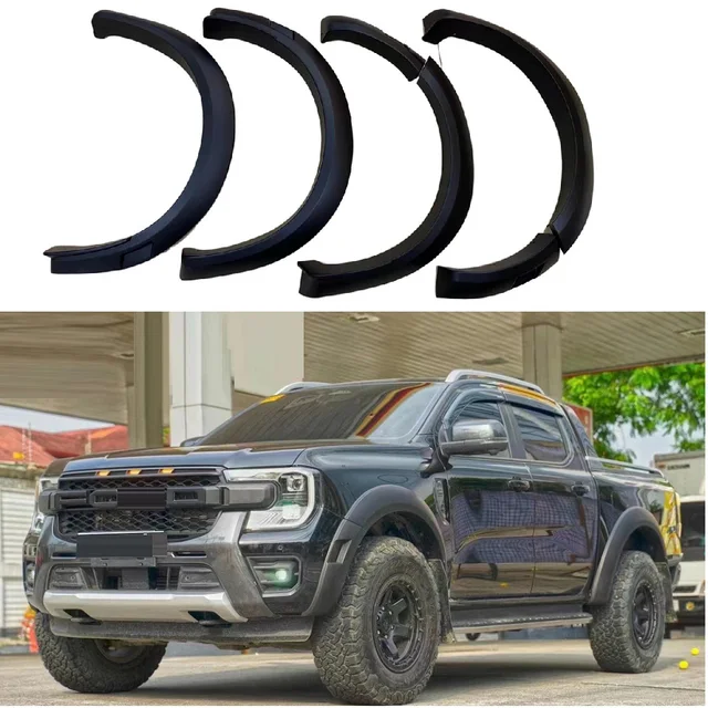 Matte Black Fender Flares Für Ford Ranger T9 2022 2023 + Next Gen V6  Wildtrak Rad Bögen Protector Doppel Kabine 4X4 Auto Produkt - AliExpress