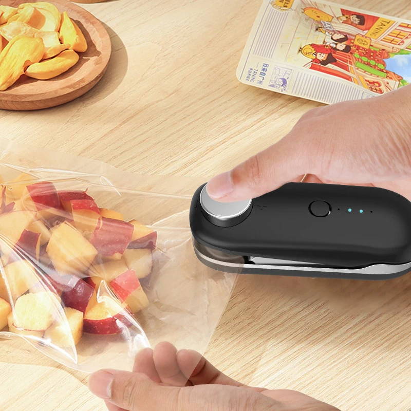 

New USB Charging Vacuum Sealing Machin Home Kitchen Protable Mini Heating Plastic Packaging Hand Pressure Food Sealing Device