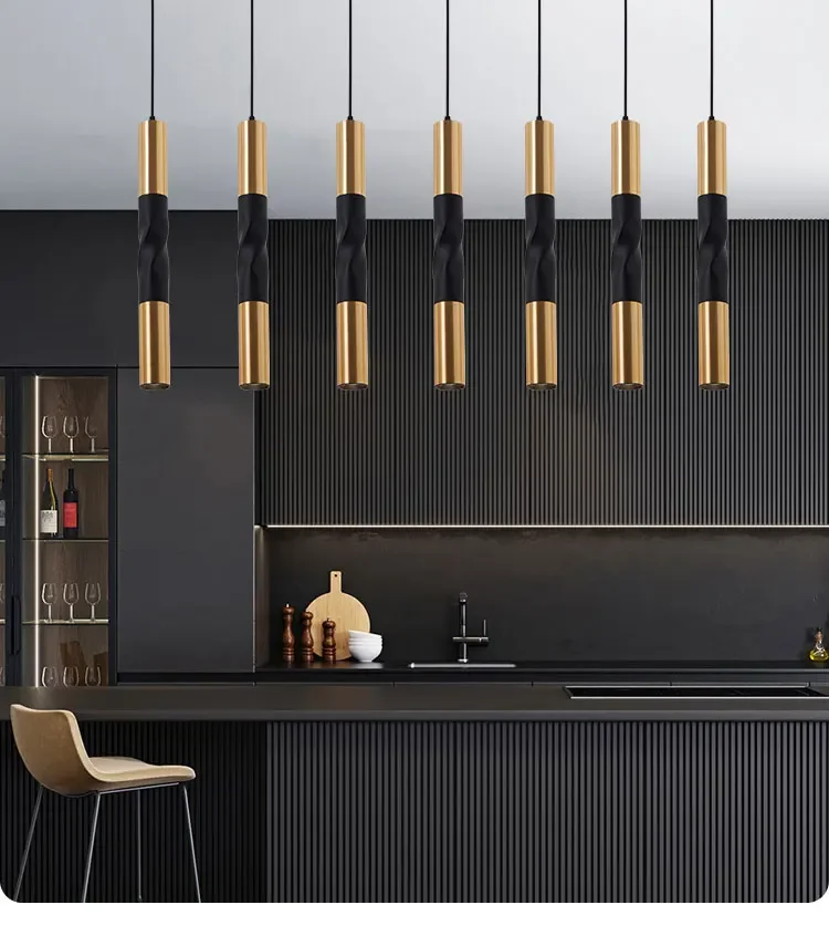 Description Picture 4 of itemCylinder LED Pendant Lights Modern Decor Bedside Chandeliers Lighting Kitchen Island Dining Room Shop Bar Long Tube Pendant Lamp
