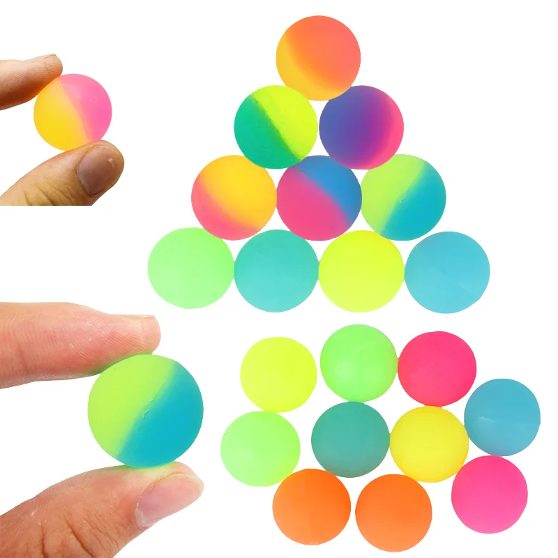 

Fun High Bounce Toy Balls Kids Gift Party Favor Decoration Kids Bouncing Ball Pattern Two-color Bounce Ball Birthday Gift