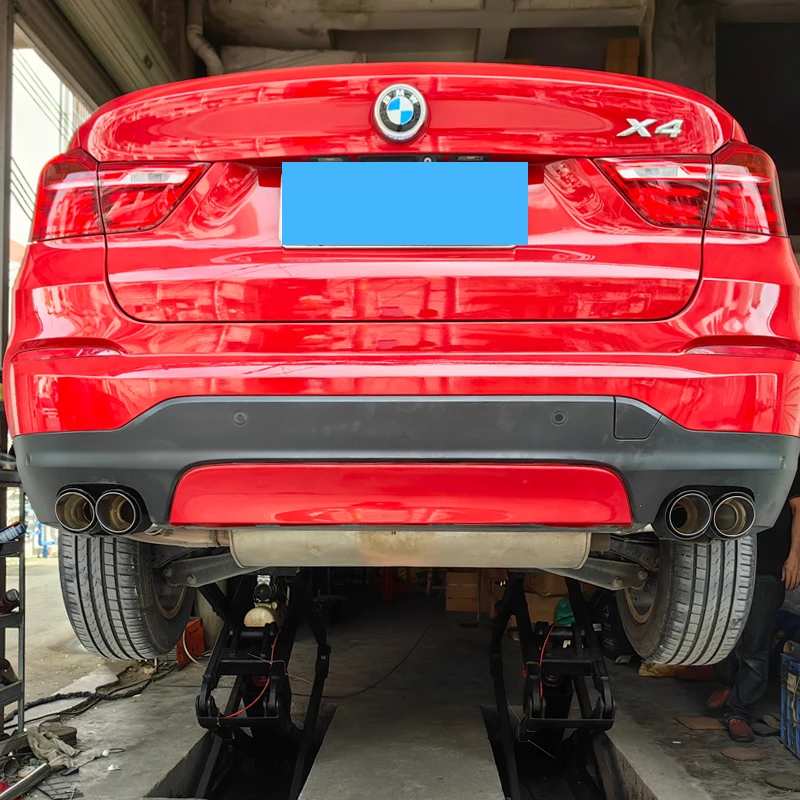 Muffler Tailpipe Exhaust System Upgrade Four Outlet Tailpipe Tip Stainless Steel Carbon Fibre for BMW X3 X4 F25 F26 2012 -