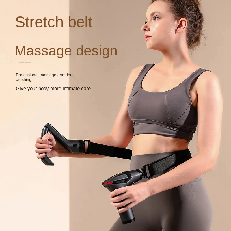 Massage gun in use