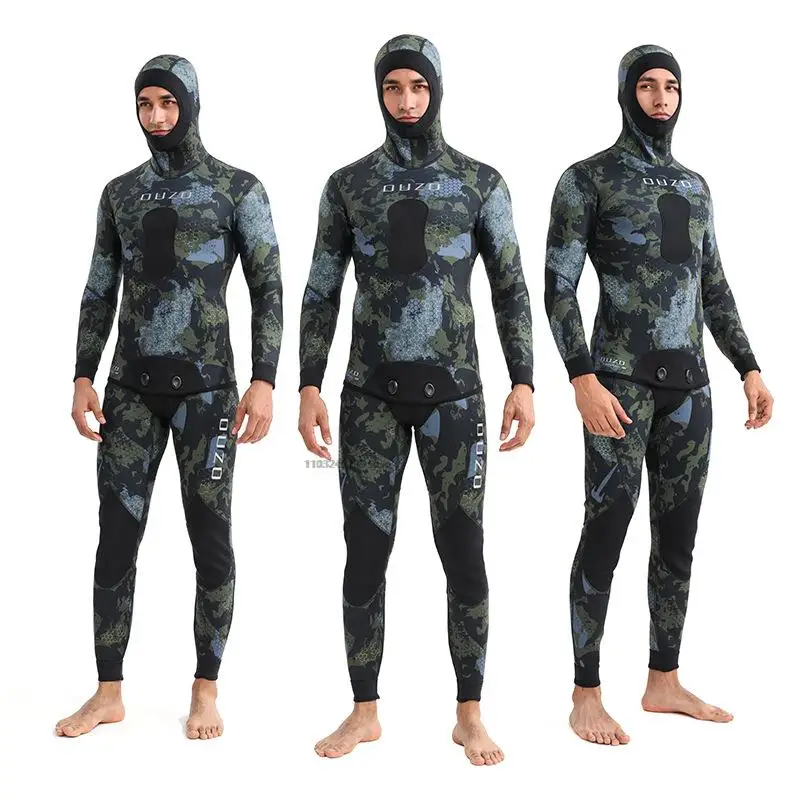 3.5mmNeoprene Wetsuit Men Camo WetSuits Keep Warm Surf Scuba Diving Suit Fishing Spearfishing Swimming Suit Kitesurf WetSuits 4