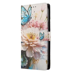 Cartoon Cat Flip Wallet Stand Phone Case with Lovely Animal Pattern - TCL 50 SE (A)
