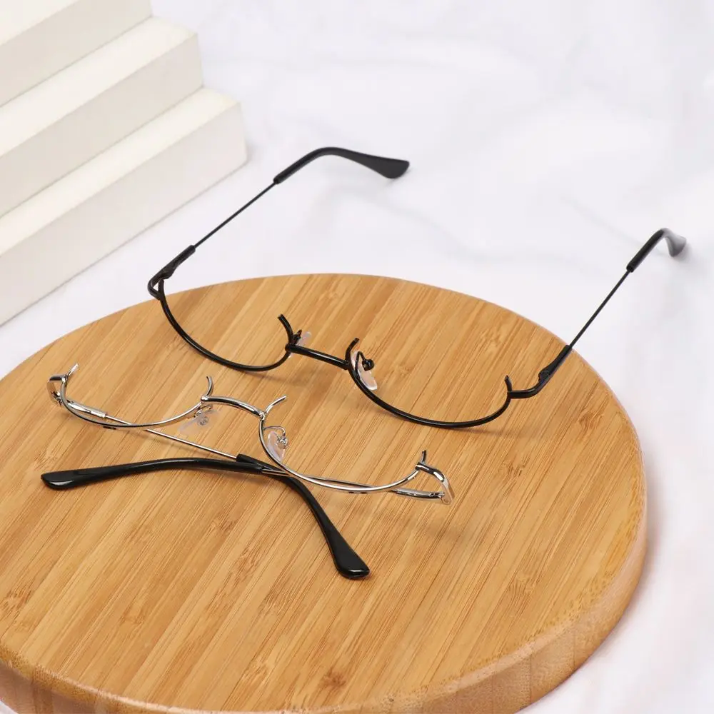 Half Frames Glasses Eyeglasses Metal Photography Eyeglasses 1pc