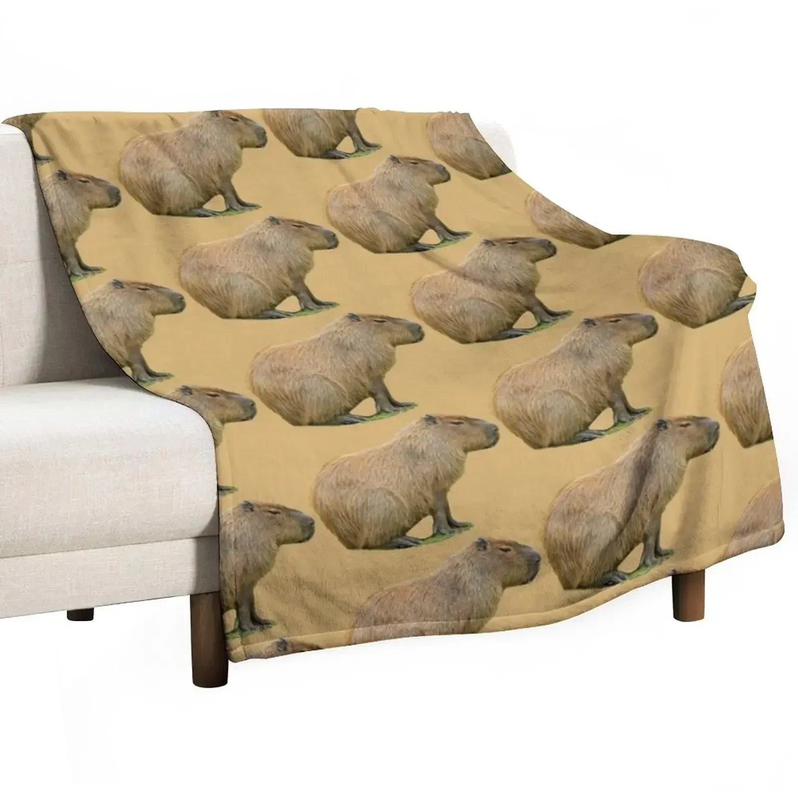 

Capy relaxing Throw Blanket Retros blankets ands Decorative Sofa Loose Blankets