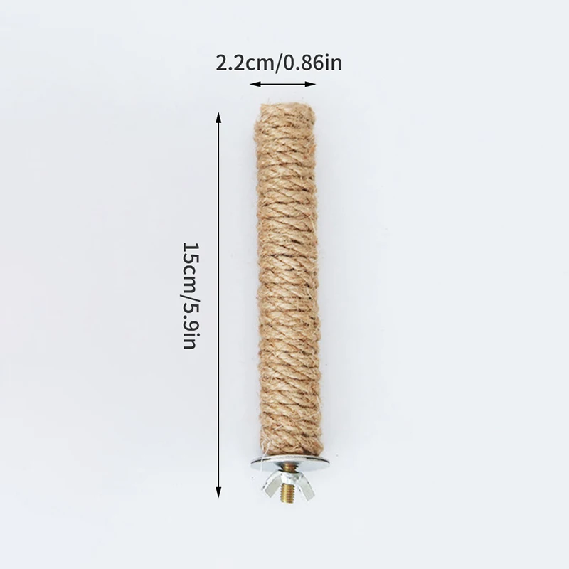 1PC Bird grinding claw rod Parrot standing rod Cage accessories twine standing bird toy supplies