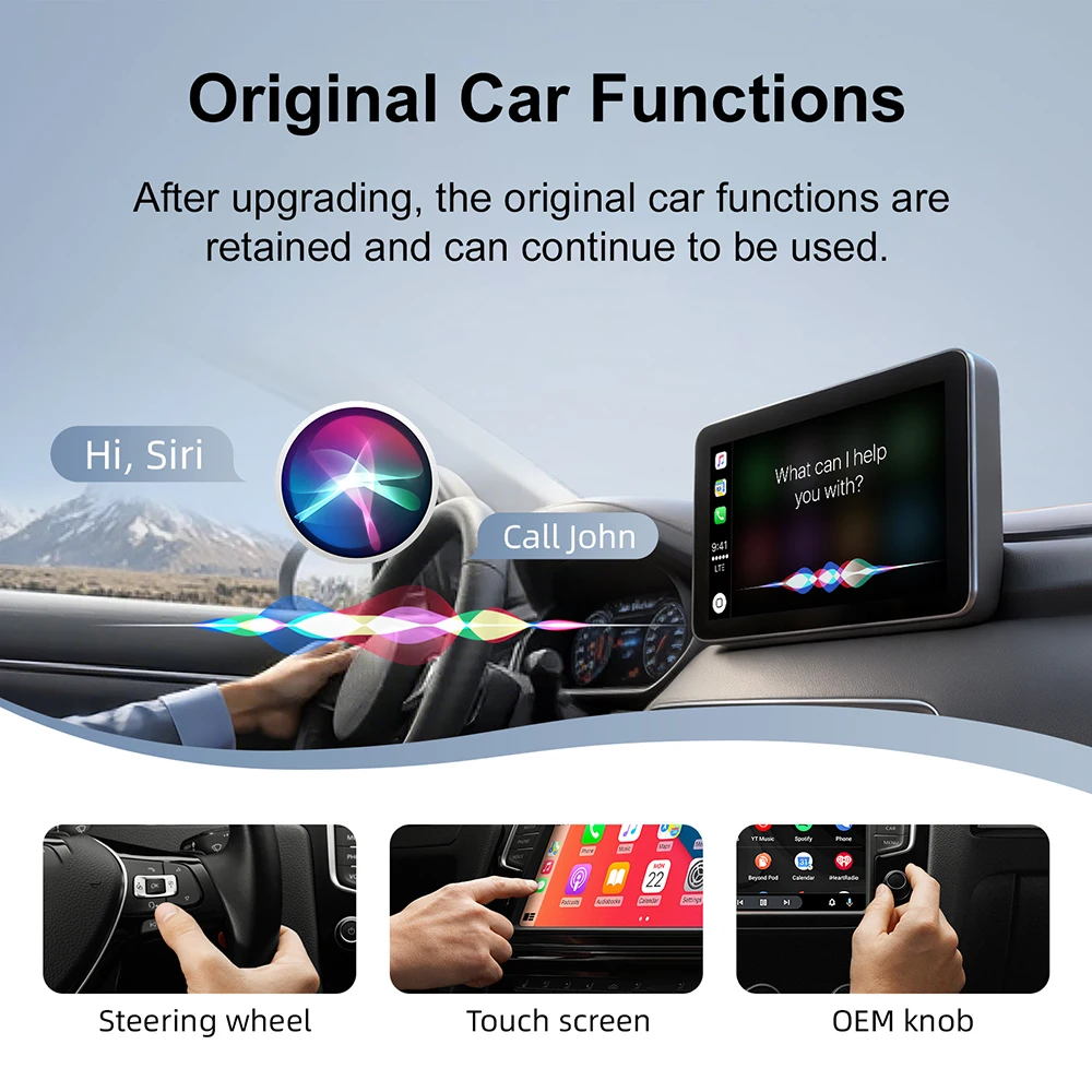 Wireless CarPlay & Android Auto Adapter with High-Speed WiFi USB Plug-and-Play Connectivity