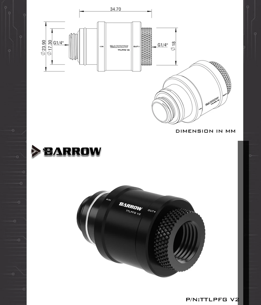 Valvola Arresto Acqua Barrow | Corpo Nero | Maniglia Alluminio | Per Impianti Idraulici - Foto 2