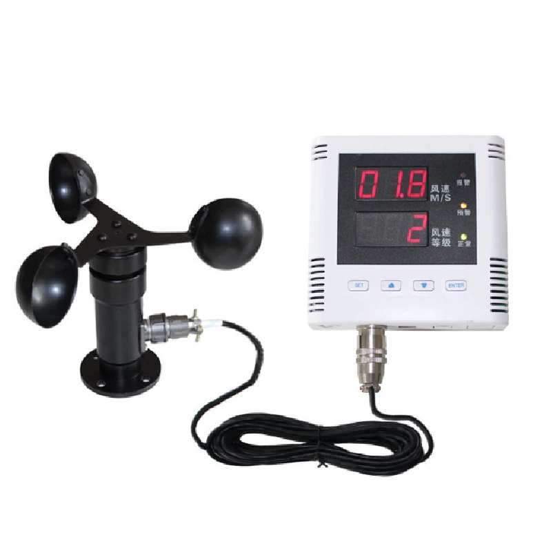 

RS485 Tower Crane Wind Alarm Device Controller Wind Meter Sensor Anemometer Display Engineering