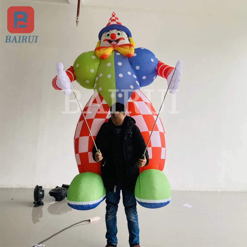 3.5M Cartoon Clown DIY Walking Dance Inflatable Air Model for Playground Performance Props Festival Supermarket Circus Puppet 5