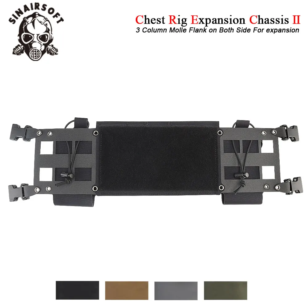 

Tactic Expansion MK4 Chest Rig Mounted Chassis Rigid Molle With Flank GP Pouch Micro Fight SS Style Ⅱ For Paintball Hunting Vest