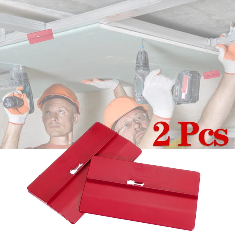 2Pcs Drywall Fitting Tool Gypsum Wall Ceiling Positioning Plate Panel Lifter Supports Drywall Plaster Board Fixing Tool carpenter tool woodworking planer tool gypsum board flat square plane drywall edge chamfer hand saw box hand plasterboard