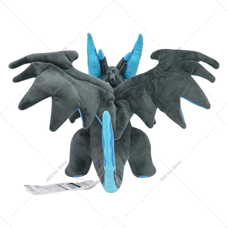 Blue Pokemon Plush Mega Charizard X Stuffed Animal Toy for Kids