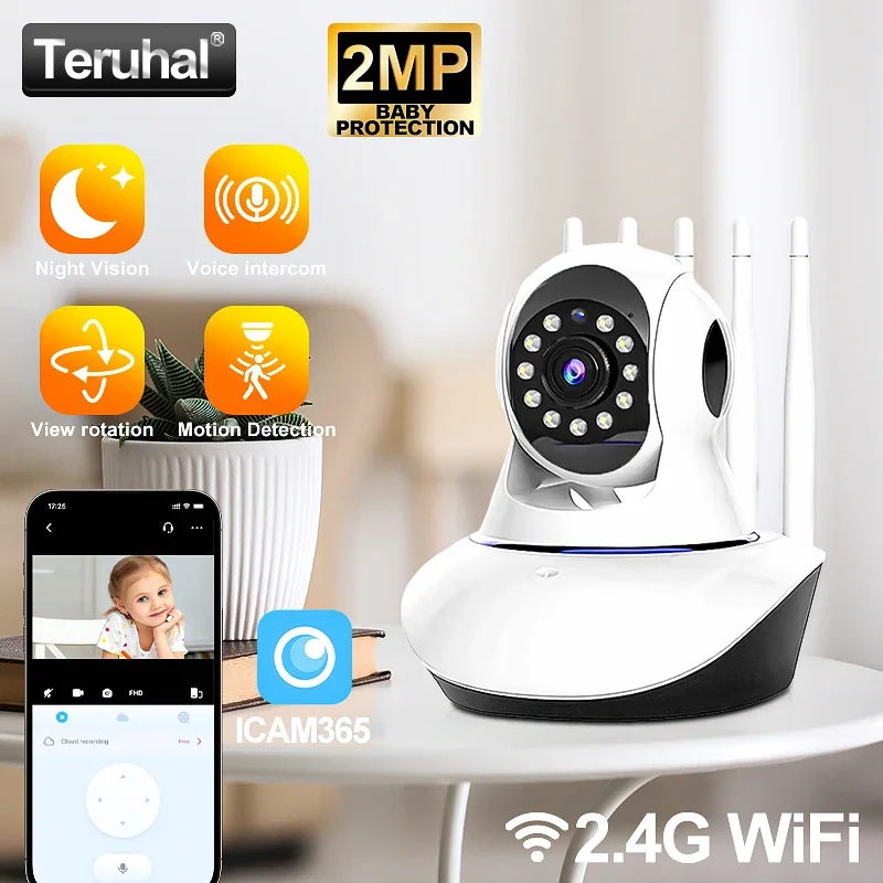 Camarade Seguridad Wifi Güvenlik Akıllı Kamera PTZ Renkli Gece Görüşü İki Yönlü Ses Yapay Zeka İnsan Yüzü Algılama İki Yönlü Ses