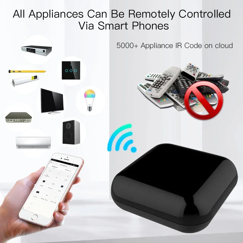 MOES WiFi RF IR Universal Remote Controller RF Appliances Tuya Smart Life App Voice Control via Alexa Google Home smart infrared remote