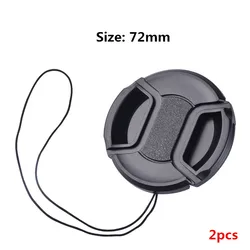 Premium Snap - On Front Camera Lens Cap - High - Quality Protection (2 PCS 72mm)