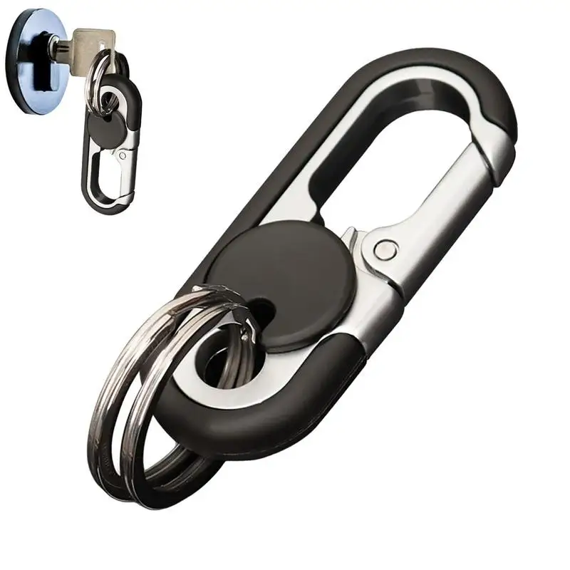 

Car Key Ring Zinc Alloy Cool Elastic Key Ring Double Rings Women Men Room Key Clip For Houses Rooms Offices Cars Keys