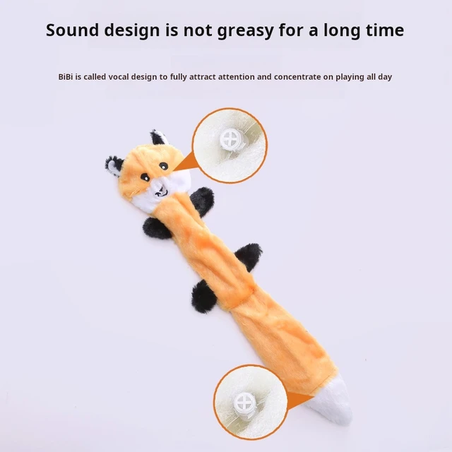 Pet Puppy Supplies Squirrel Dog Plush Chew Toy Bite Resistant Sound Interactive Squeaky Indestructible dogs Toys Soft Rattles 2