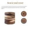 1Pcs Glass Storage Jar Food Storage Container with Airtight Wooden Lid Kitchen Canisters Home Storage Accessories 4