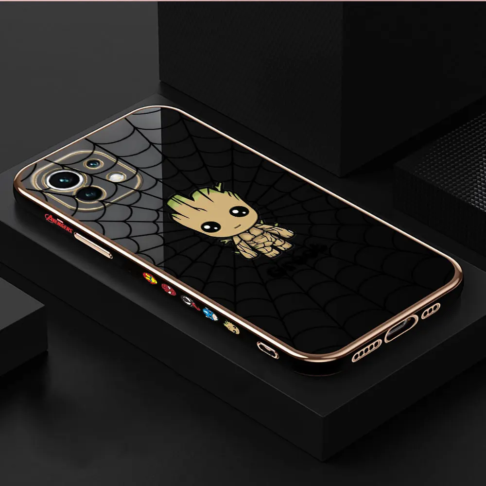 thumbnail image 1 of Marvel Spider Groot Baby Cover Smooth E-TPU Phone Case Xiaomi 8 9 10 10T 11 11T 12 12T 13 13T LITE PRO 5G Case Shell Funda Coue, 1 of 5