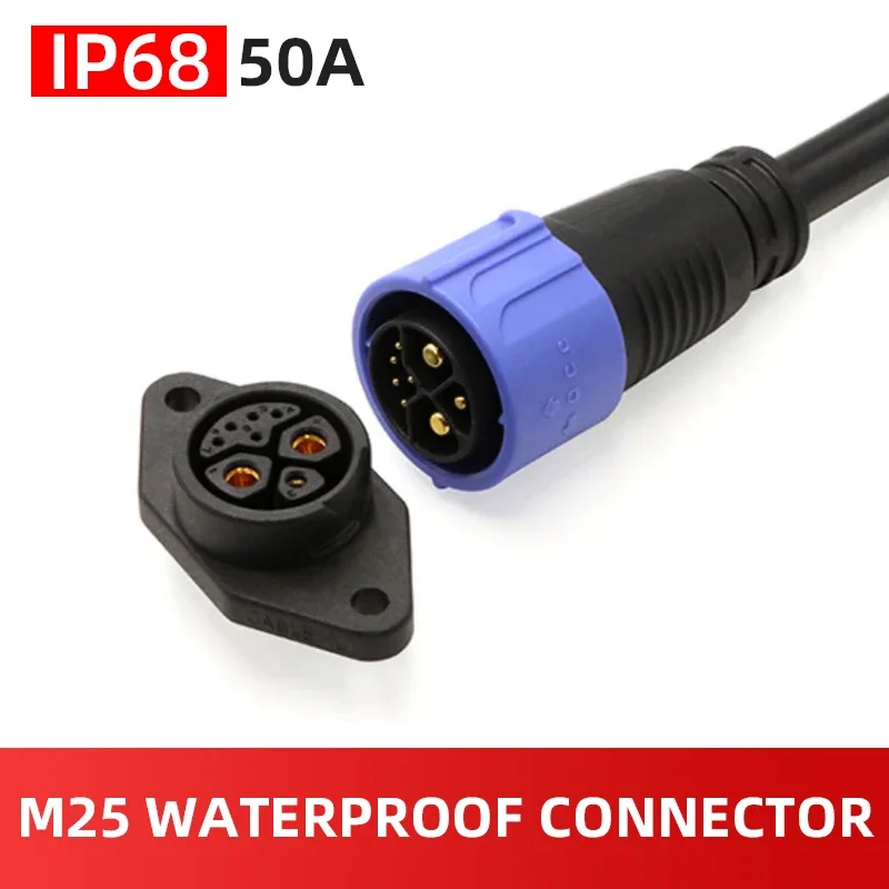 Conector de Bateria de Scooter Impermeável Adaptador de Carregamento Automotivo Soquete de Bateria de Lítio 8pin E-bike Ip68 50a Mais + 5