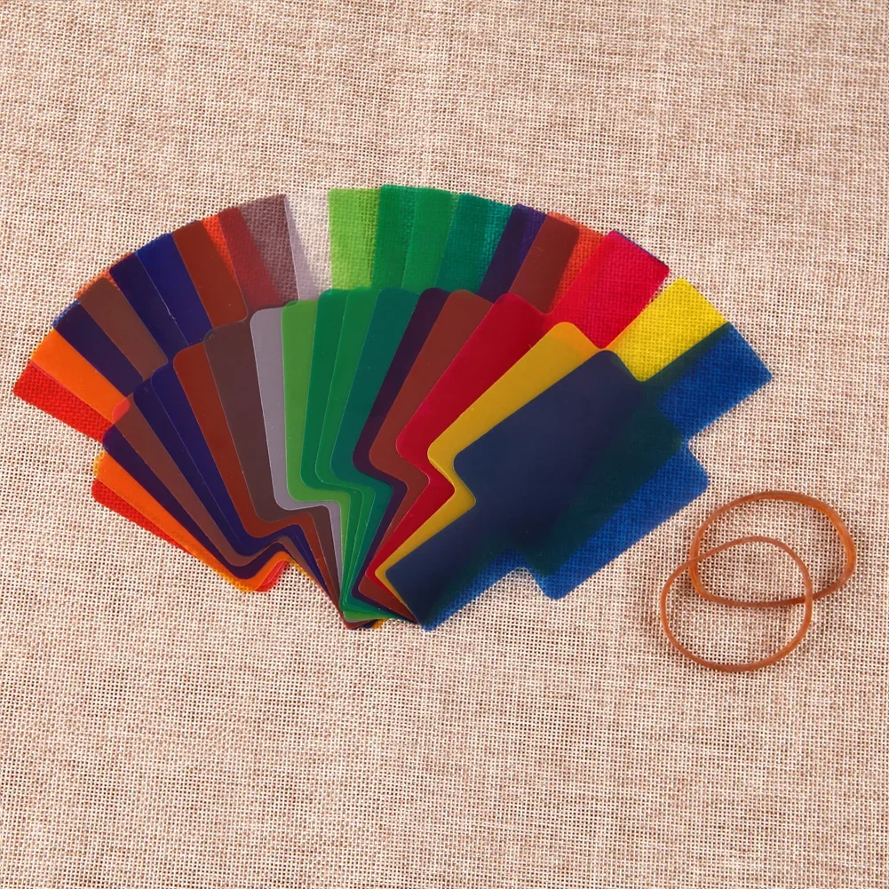 for Canon Yongnuo DSLR Camera 20pcs Flash Speedlite Color Gels Filters Camera Accessories for Adjust the Fash Color Temperature