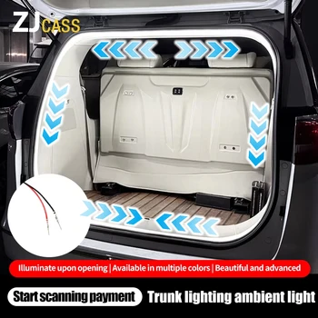 12V Car Rear Trunk Brighten LED Strip Modified Lighting for Waterproof Flexible Light Universal connector Plug & Play 4m 1