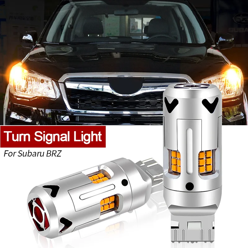 2pcs Led Turn Signal Light Blub Lamp Wy21w T20 7440a Canbus For Subaru