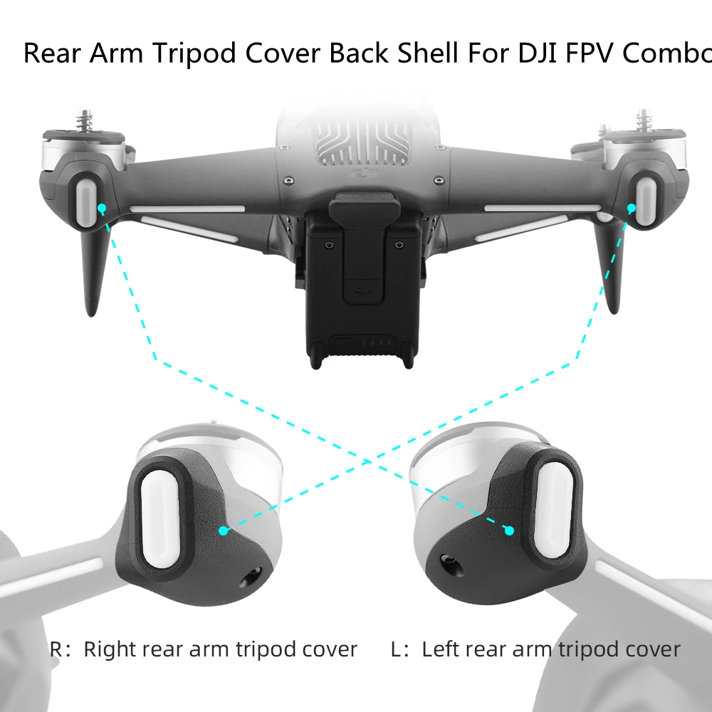 Original Replacement Repair Parts For DJI FPV Combo Landing Gear Back Shell Rear Arm Tripod Cover Left/Right Optional Accessory