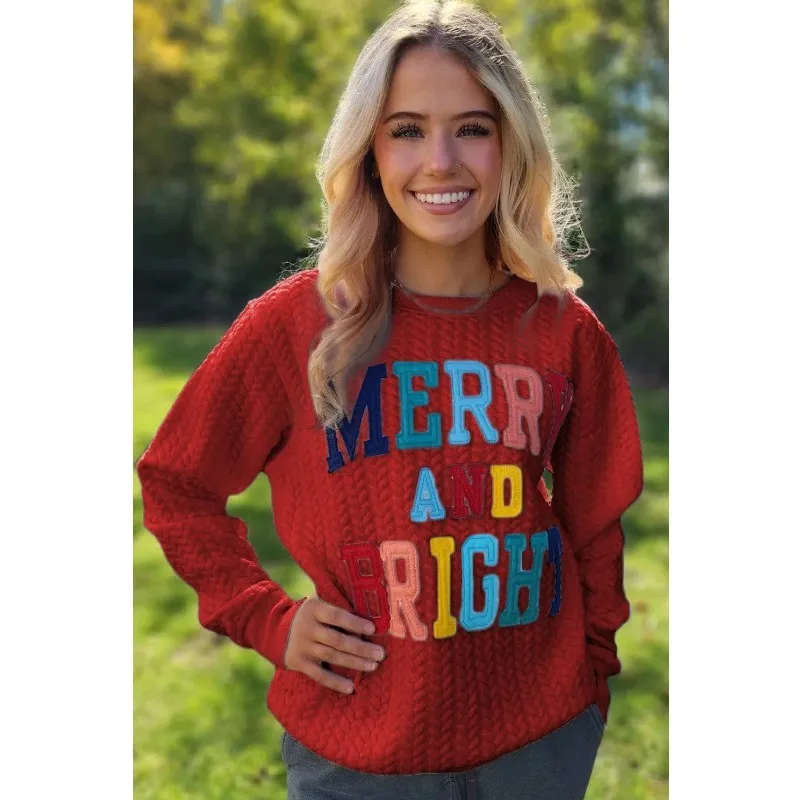 2024 Fashion Loose Letter Hoodies Sweatshirt For Women Autumn And Winter Sweatshirt Long Sleeve O Neck Pullover Top Xmas Costume