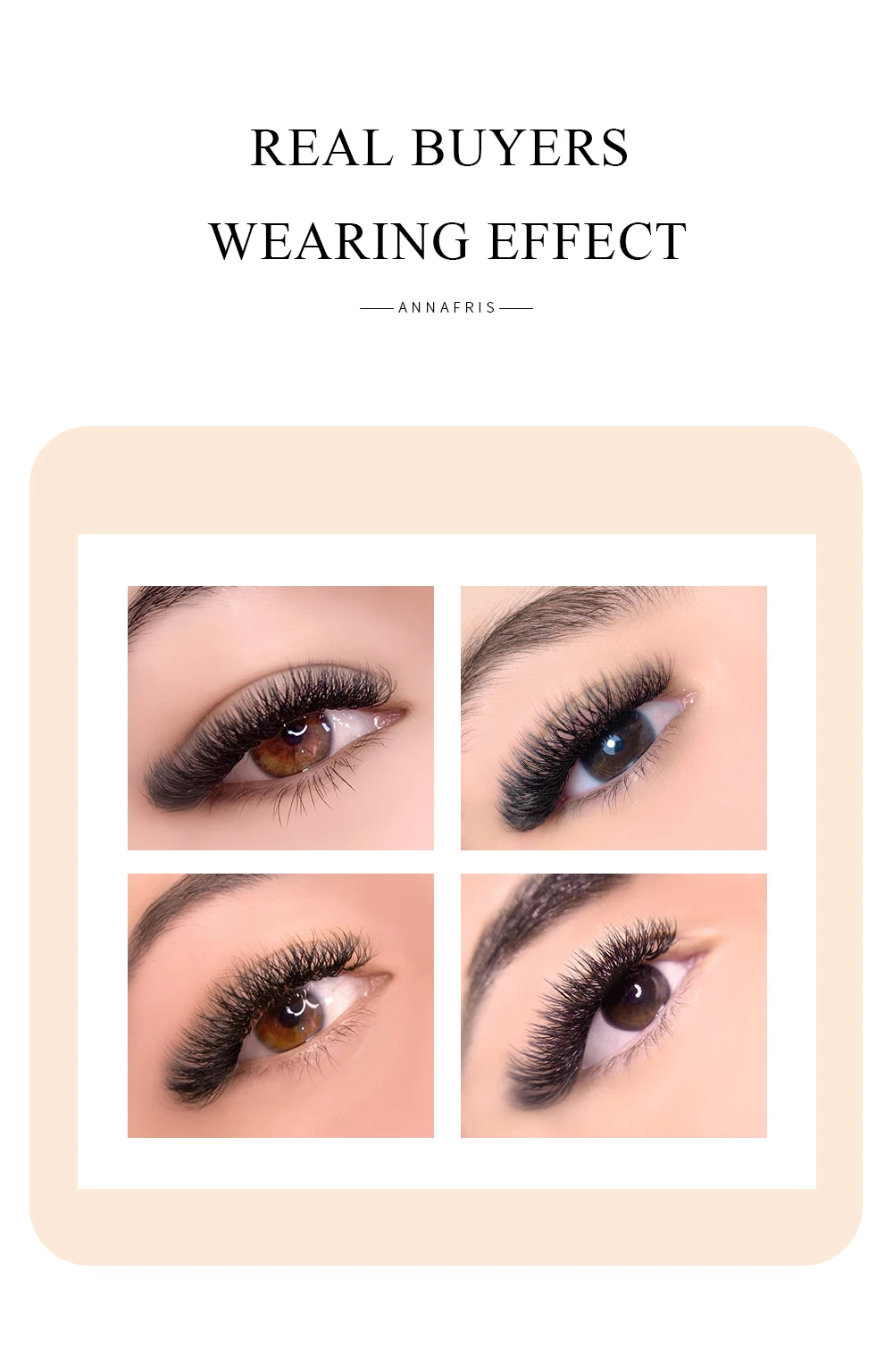 ANNAFRIS 2Tips 3D W schwarze Wimpernverlängerung, vorgefertigte Volumenfächer, natürlich, weich, 6D W-Form, automatische blühende Blüte, falsche Wimpern – Detail 8