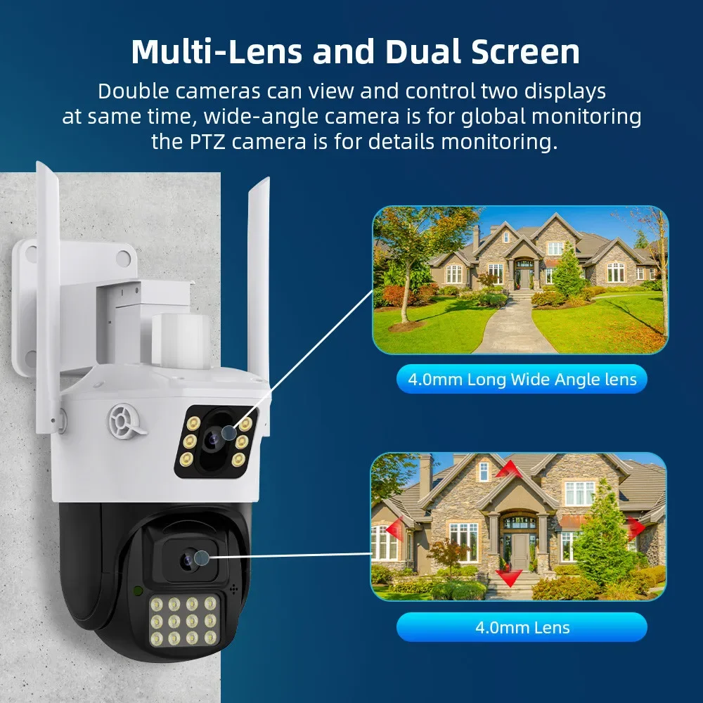 ߿ PTZ  ũ ī޶, AI ΰ ڵ   ,  , 4MP HD  IP ī޶, 1080P  