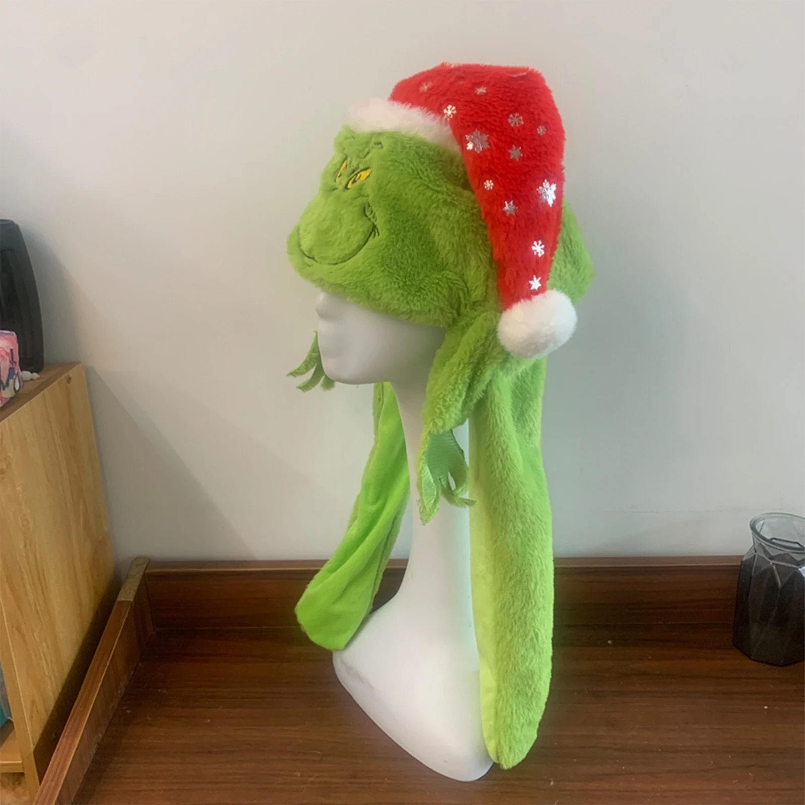 Christmas Plush Hats Ear Moving Jumping Hat Santa Claus Elk christmas beanie hat for Kids Adults Cosplay Party