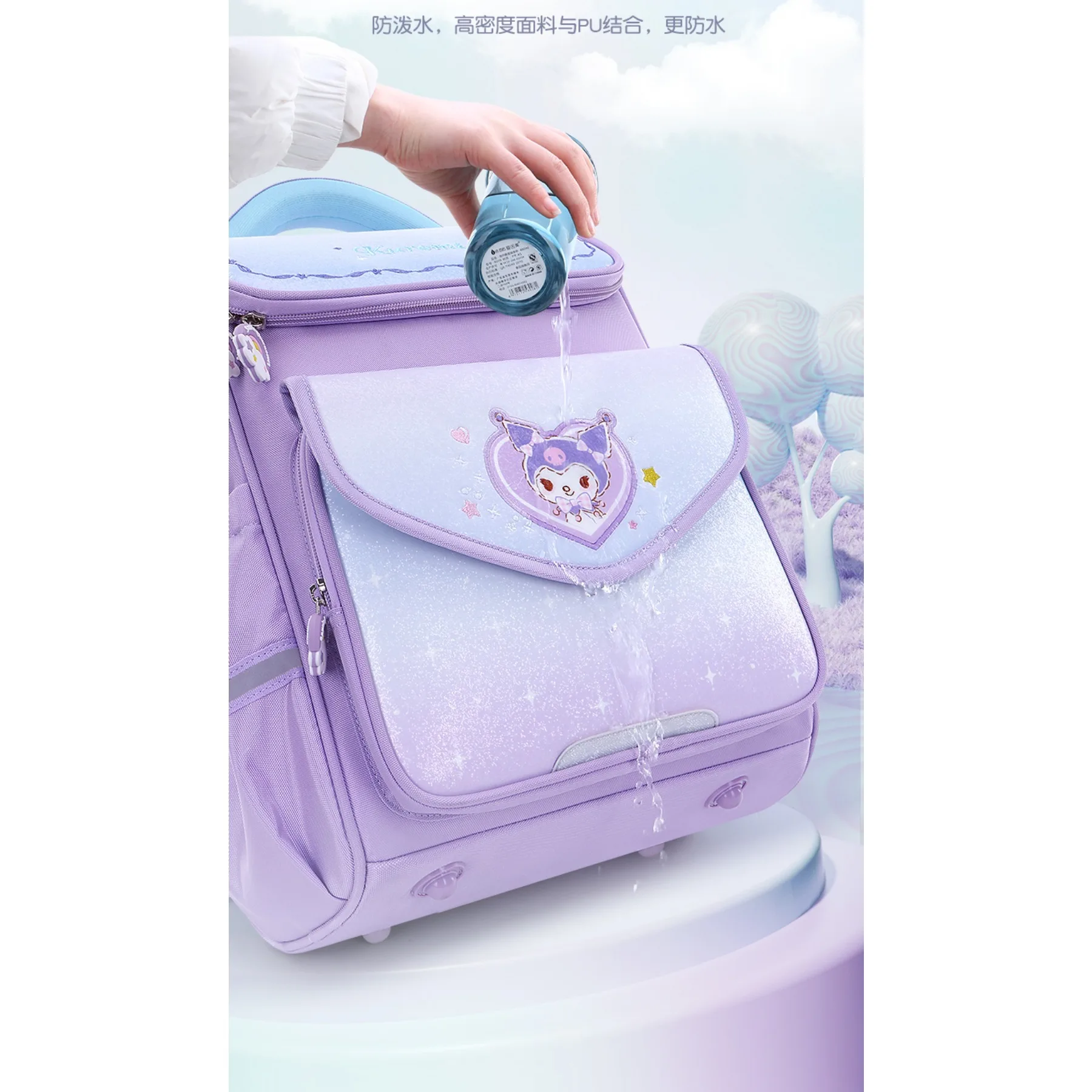 2024 Lovable Sanrio Big-eared Dog Cinnamoroll Schoolbag Girls Children Cute Large-capacity Backpack Daily Travel Convenience Bag