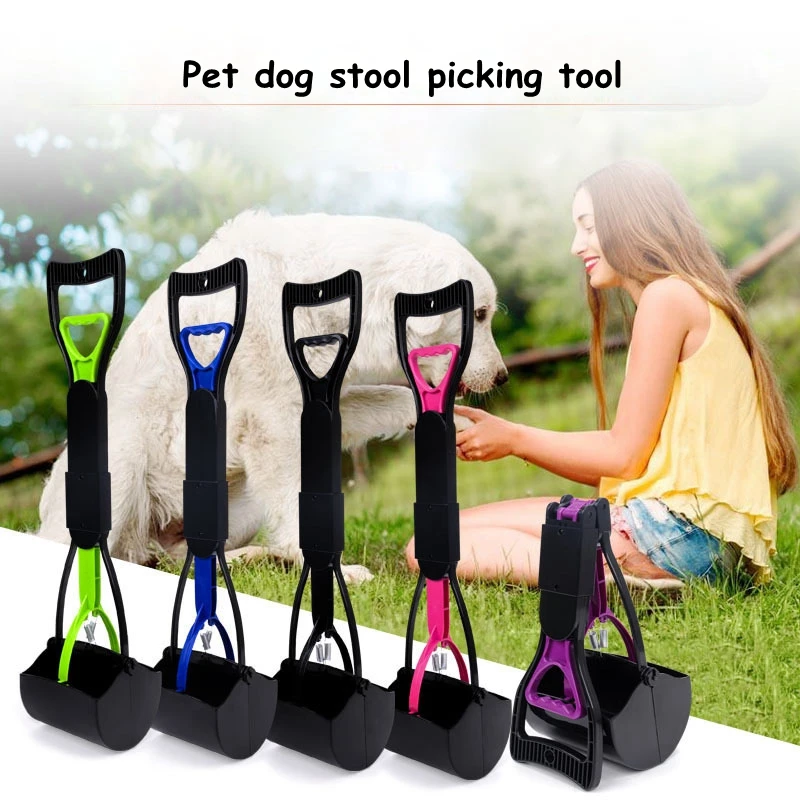 Pet Pooper Scooper Manico Lungo Dog Poop Scooper Jaw Poop Scoop Pala Pick Up Raccoglitore Di Rifiuti Animali Pet Strumenti Di Pulizia All'Aperto