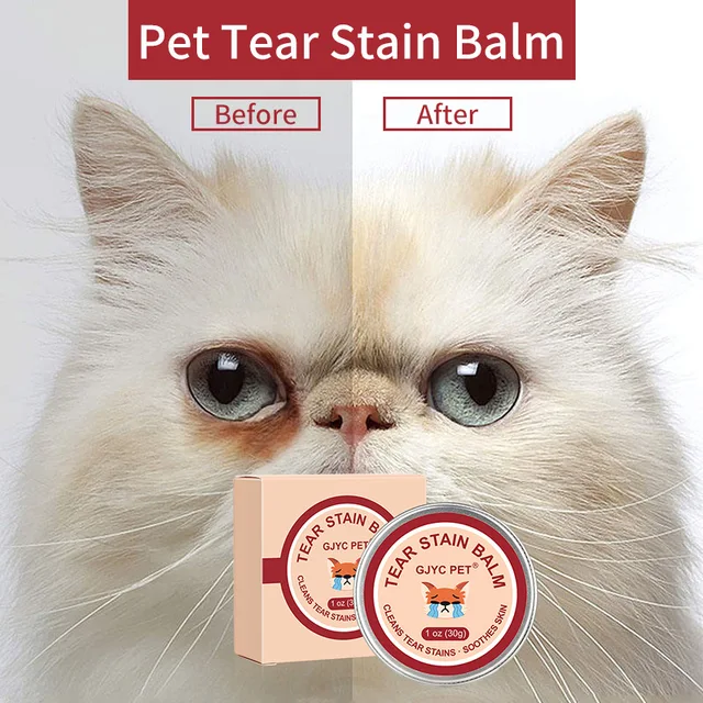 S76d2a59c1fc24850880a7717cbcfa7cdi.jpg Natural Tear Stain Remover Balm for Dogs Cats Gentle Eye Care Soothing Skin Pet Lacrimal Gland Cleaning Cream
