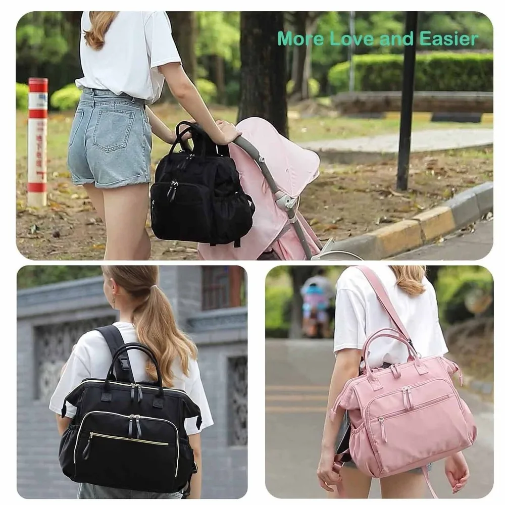 Large Capacity Mommy Bag Backpack Waterproof Multifunctional Nappy Organizer Outdoor Style Fashion Design Stroller Bag Baby Care